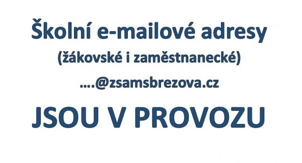 Školní e-maily jsou v provozu