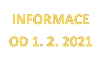 Organizace vyučování, školní družiny a stravování od 1. 2. 2020