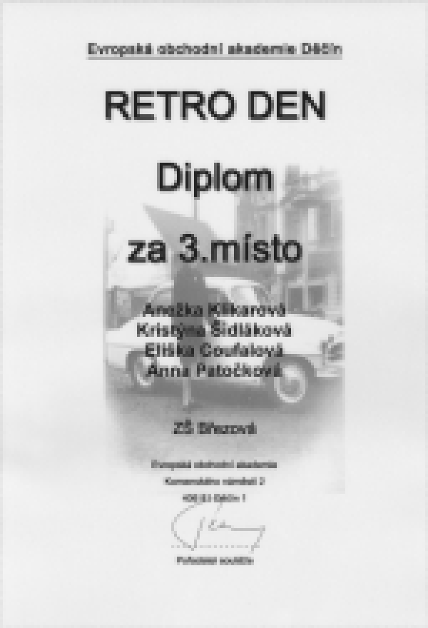 Retro den na Evropské obchodní akademii v Děčíně